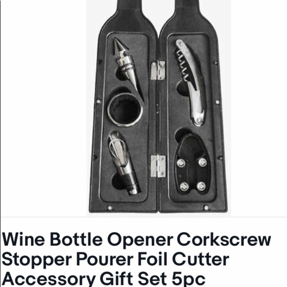 NWOT wine bottle opener gift set + FREE gift